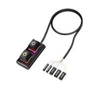 Bouton d'alimentation externe d'ordinateur avec cadre en aluminium et long câble en PVC pour jeux et stations de travail Extension d'alimentation de bureau