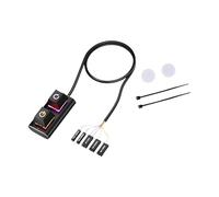 Bouton d'alimentation externe pour ordinateur avec longue durée de vie et éclairage de couleur réglable pour les jeux et les bureaux - Extension d'alimentation de bureau