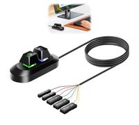 Bouton d'alimentation PC Externe Interrupteur D'ordinateur de Bureau Bouton Interrupteur de on Off Câble D'extension 1.8m Commutateur d'alimentation Externe Power PC pour Carte Mère(Noir)