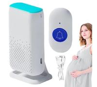 Bouton d'appel CAREGIER - IP68 Water of LED Call Bell avec buzzer sans fil, 4 volumes réglables | Système d'alerte intelligent pour les femmes âgées, handicapées, femmes enceintes, soins à domicile