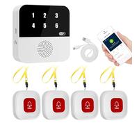 Bouton d'appel d'urgence pour personnes âgées, appel d'urgence, bouton d'urgence sans fil, appel d'urgence domestique à l'intérieur, compatible avec Tuya Smart/Smart Life, (prend en charge le WiFi 2,4