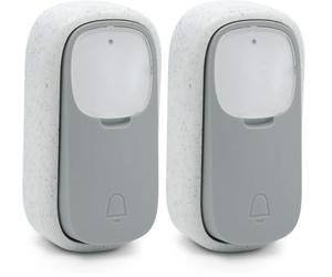Bouton d'appel supplémentaire - Gamme Bamboo Avidsen - Sonnette Vendue Seule Compatible avec Le Carillon 102499-102498 Avidsen 102503 (Lot de 2)