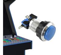 Bouton d'arcade lumineux à LED, boutons d'arcade - Bouton rond plaqué argent pour machine d'arcade - Fournitures de jeux intégrées pour Internet café, chambre à coucher, sog