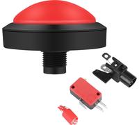 bouton d'arcade massif de 100 mm avec LED - Kit de console de convexité (rouge)