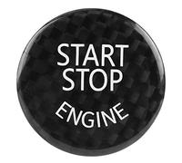 Bouton d'arrêt de démarrage Bouton d'interrupteur Cache Garniture Noir Fibre de carbone Allumage Porte-clés Sticker Pour 1~7 séries F20 F21 F22 F23 F30 F31 F32 F33 F10 F11 F30