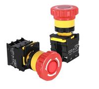 Bouton d'arrêt d'urgence 22 mm, 220 V, 10 A NC.(Stop no light,1NO,12 V)