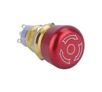 Bouton d'arrêt d'urgence en métal, 16/19/22mm, interrupteur à tête de champignon, interrupteur d'alimentation en cas de défaut d'urgence, 1NO1NC/2NO2NC(22mm Type-B,5V)