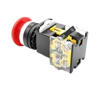 Bouton d'arrêt d'urgence, Interrupteur d'urgence 380 V à bouton-poussoir 1 NF + NO, autobloquant, contact argenté, multicolore(Red,Self reset)