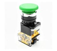 Bouton d'arrêt d'urgence, Interrupteur d'urgence 380 V à bouton-poussoir 1 NF + NO, autobloquant, contact argenté, multicolore(Green,Self reset)
