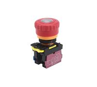 Bouton d'arrêt d'urgence rotatif de 22mm, 1 pièce, Type de verrouillage 1NO, interrupteur d'arrêt d'urgence avec lumière LED, interrupteur de commande d'alimentation(LED Light,1NC_LATCHING_220V 5A)