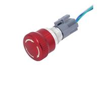 Bouton d'arrêt en métal, équipement Push-Pull, bouton d'arrêt, 16MM, tête de champignon, équipement d'ascenseur, interrupteur autobloquant(WITH PLUG-IN_2NO2NC)