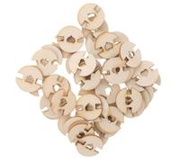Bouton de Bonnet Tricoté, Attache-bonnet Cœur Rustique | Bois Beige à Grain , Fente Précise et Fermeture Sûre, pour Chapeaux D’hiver, Paquet et Moufles