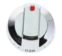 Bouton de Brûleur Acier Inoxydable pour Cuisinière à Gaz et Électrique | Facile à Installer, Usage Cuisine et Cuisson Mobile, Finition Argenté, pour Gaz et Électrique