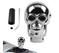 Bouton de changement de tête de mort LED - Tête de changement manuelle en matériau ABS, design de crâne éclairé, bouton lumineux décoratif, accessoire cool pour voiture | De Ca mbio Manuel