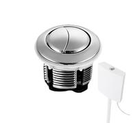 Bouton de Chasse d’Eau - Bouton-poussoir à Double Chasse pour Toilettes, Kit de Remplacement Réservoir en ABS et Acier Inoxydable, Boutonn Flexible et Durable, Convient à la Plupart des Toilettes, 4.7