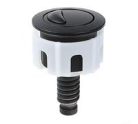 Bouton de chasse d'eau chromé pour ouverture de réservoir de 38 à 49 mm, fabriqué en matériau ABS noir, bouton de rechange économiseur d'eau, avec ressort durable en acier inoxydable 304