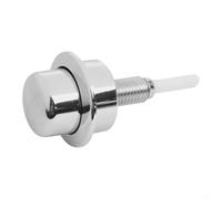 Bouton de chasse d'eau chromé pour Siamp Optima 49 - Bouton poussoir de rechange avec construction ABS et adapté pour Standa (A)