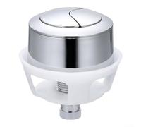 Bouton de chasse d'eau contrôlé par fil pour toilettes avec commande sur le dessus et support d'intégration de soupape de vidange (argent)