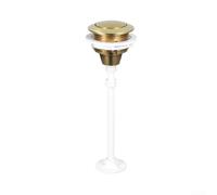 Bouton de chasse d'eau de 38 mm de diamètre - Type simple pression - Conçu pour une utilisation à long terme avec les robinets de chasse d'eau communs de salle de bain (doré vif)