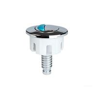 Bouton de chasse d'eau de rechange ABS finition argent | Double mode de chasse d'eau, finition chromée, s'adapte aux trous de 38 à 49 mm, installation manuelle facile
