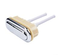 Bouton de chasse d'eau de rechange double poussoir chromé ovale 110 x 40 mm pièce de réparation pour réservoir d'eau