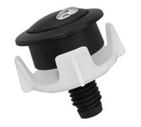 Bouton de chasse d'eau de rechange for toilettes Optima 50, 54 x 37 mm, finition mate, double bouton poussoir compatible avec le système de de chasse d'eau à câble.(Black+Silver)