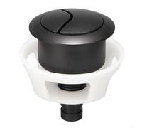 Bouton de chasse d'eau de rechange pour chasse d'eau de toilettes à câble dissimulé (noir)