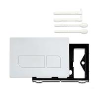 Bouton de chasse d'eau de rechange pour Geberit 01 20 30 50 UP300 UP320 - Panneau de chasse d'eau dissimulé double plaque avec support de montage - Plastique ABS (blanc)