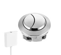 Bouton de chasse d'eau de toilettes Bouton en acier inoxydable Flush Kit de chasse d'eau Bouton de chasse d'eau Ressort Appuyez sur le clignotant Kit de réparation des toilettes Bouton poussoir de