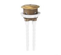 Bouton de chasse d'eau doré brossé 38 mm, bouton poussoir moderne pour chasse d'eau de salle de bain WC à double plaque de chasse pour toilettes suspendues au mur