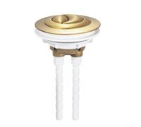 Bouton de chasse d'eau double action avec tige de fixation de 100 mm et conçu pour les besoins d'actionnement standard de la valve de réservoir (or brossé)