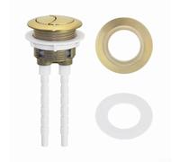 Bouton de chasse d'eau double, bouton de chasse d'eau de rechange pour réservoir de toilettes de 38 mm, 48 mm, 58 mm, pour systèmes de salle de bains (doré)