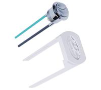 Bouton de chasse d'eau double chrome de remplacement, plaque arrière de rechange et double boutons de chasse d'eau compatibles avec Geberit Impuls 250 pour toilettes standard idéales