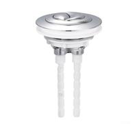 Bouton de chasse d'eau double compatible avec tige de 100 mm dans un réservoir de chasse d'eau traditionnel double mode (argenté)