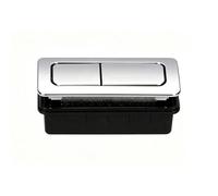 Bouton de Chasse D'eau Double Débit Universel, Couleur Argent | Finition résistante à la corrosion, mécanisme à double tige, mise à niveau pratique des toilettes, s\'adapte à différentes