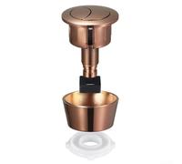 Bouton de chasse d'eau double mode pour réservoir de toilettes avec trou de couvercle de 20 mm ou 40 mm de diamètre conçu pour un fonctionnement fiable complet et semi-chasse (or rose)