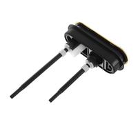Bouton de Chasse D'eau Double Plastique, pour Réservoir de Toilettes | Remplacement Diy, Joint D'étanchéité et Tige Réglable, Usage Salle de Bain, Finition Brillante