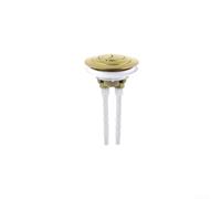 Bouton de chasse d'eau double pour réservoir de toilettes, kit de remplacement avec convertisseur pour 38 mm/48 mm/58 mm (doré)