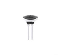Bouton de chasse d'eau double pour réservoir de toilettes, kit de remplacement avec convertisseur pour 38 mm/48 mm/58 mm (noir)