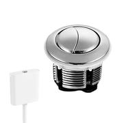 Bouton de chasse d'eau en acier inoxydable - Kit de remplacement de chasse d'eau à ressort - Piston universel - Accessoire de réparation de salle de bain - Boutons de réservoir de toilettes - S'adapte