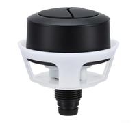 Bouton de chasse d'eau installé sur le dessus pour vannes de vidange de toilettes utilisant la transmission par fil pour activer la chasse d'eau par pression (noir)