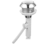 Bouton de Chasse D'eau pour Réservoir Toilettes, Abs Argenté | Remplacement Facile, Antirouille, Précision de Rinçage Supérieure, Usage Maison Hôtel, Installation Simple