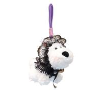 Bouton de chien moelleux FOB - Pendentif en forme de chiot doux avec fermeture éclair d'animaux | Étiquette de charme de chien mignon, clip pour sac à dos en peluche Westie, Siehe Beschreibung