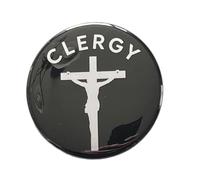 Bouton de clergé - Grand diamètre de 5,7 cm - Pour pasteur, prêtre, révérend, chef spirituel, diacre