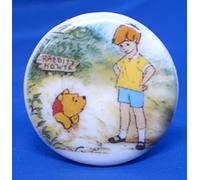 Bouton de collection en porcelaine - Winnie l'ourson - Maison