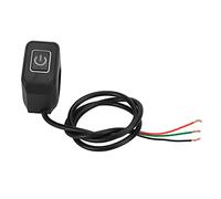 Bouton de commande de commutateur de guidon de moto de 22mm, interrupteur de phare universel en métal ABS étanche pour motos ATV vélo hors route (Blanche)