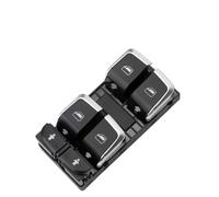 Bouton de commande de commutateur principal de fenêtre électrique compatible avec Audi A6 S6 A3 S3 Q7 2004-2014 LHD OE 4F0959855B 4F0959851H ABS Direct Fit (Chrome 13-18A6L) (Chrome 2013-2018A6L)