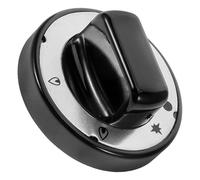 Bouton de Commande de Cuisinière à Gaz Abs Noir Résistant à Chaleur | Remplacement , Installation Facile , Design Moderne et Sophistiqué , pour Plaque de Cuisson , Four , Gril