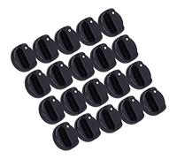 Bouton de commande de gamme 20 pièces, bouton de cadran de commande de brûleur en ABS de 8 mm boutons de cuisinière à gaz résistants à l'usure longue durée pour cuisinière à gaz