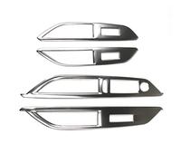 Bouton de Commande de lève-vitre de Voiture pour Peugeot 3008 GT 5008 GT 2017 2018 4 pièces en Acier Inoxydable, Interrupteur de lève-vitre de Voiture, Panneau de Commande, Cadre, Garniture
